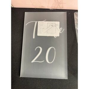 UNIQOOO Acrylic Table Number Signs 1-20 Clear 4x6 Wedding Reception Decor NEW